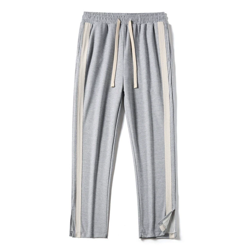 Pantalon de sport décontracté et polyvalent pour homme, coupe droite et ample, taille mi-haute, léger, style urbain
